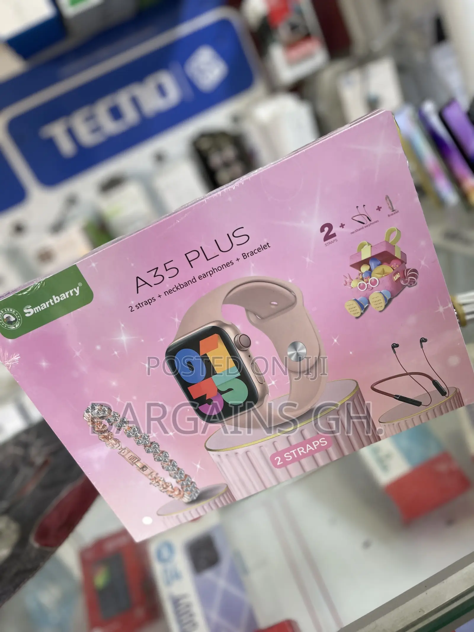 A35 Plus Smartwatch + Neckband Earbud Bracelet (Val’S Day Promo)