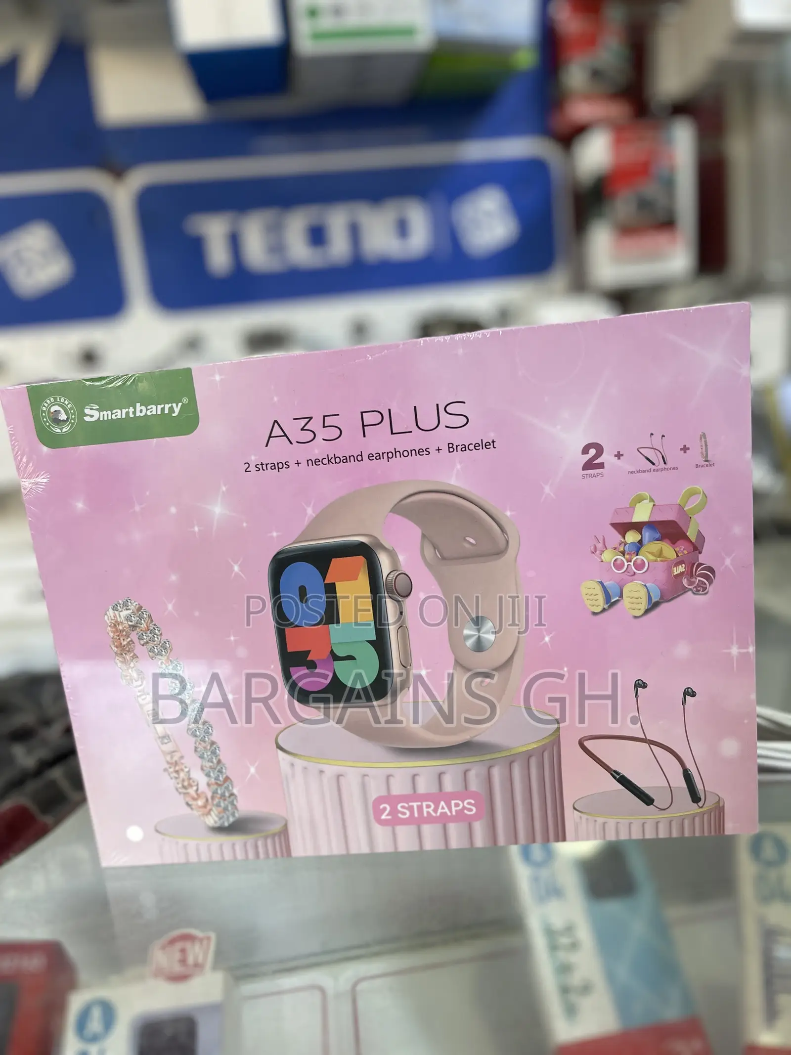A35 Plus Smartwatch + Neckband Earbud Bracelet (Val’S Day Promo)
