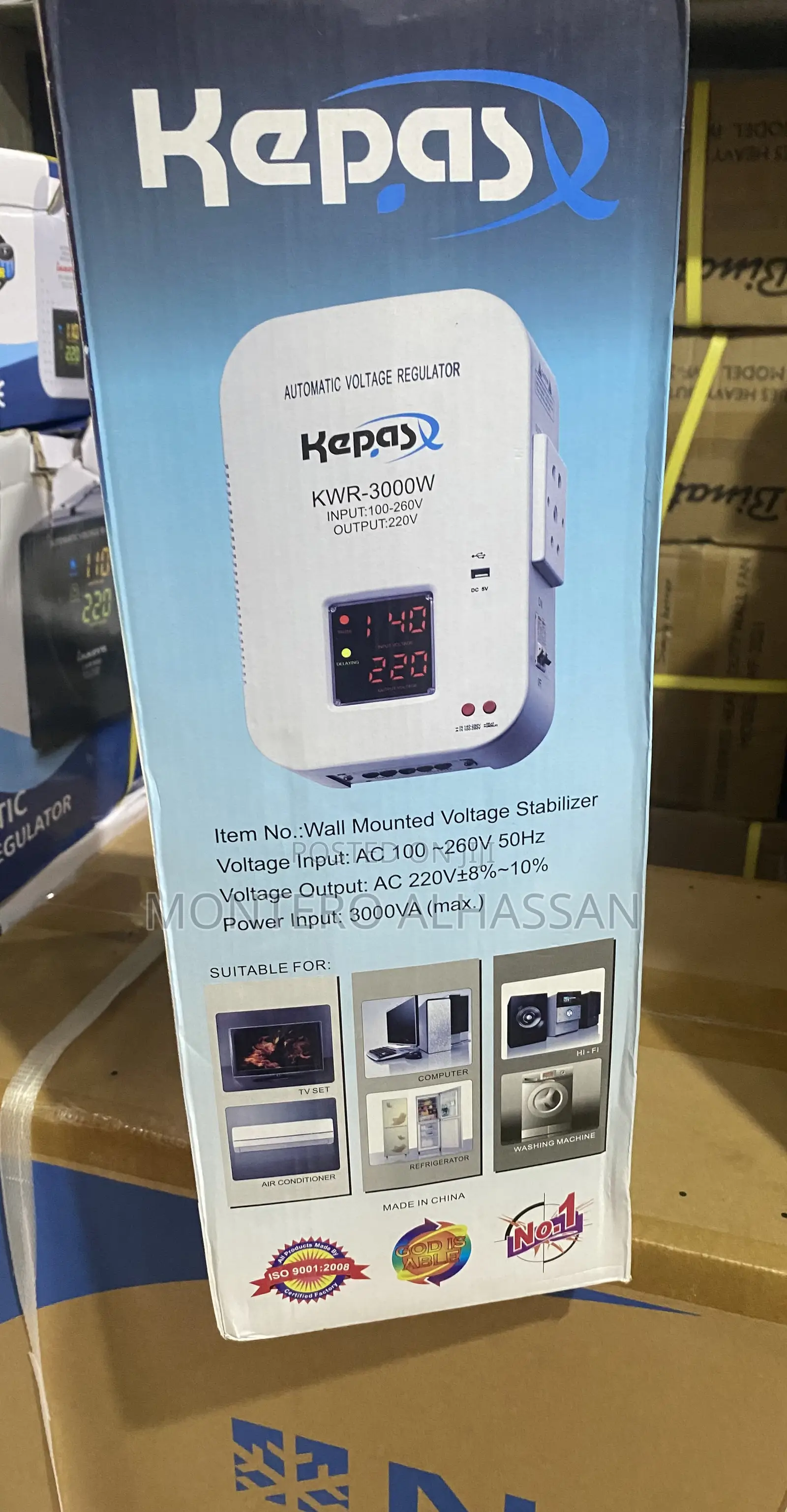 KWR 3000watts Kepas Wall Mounted Stabilizer