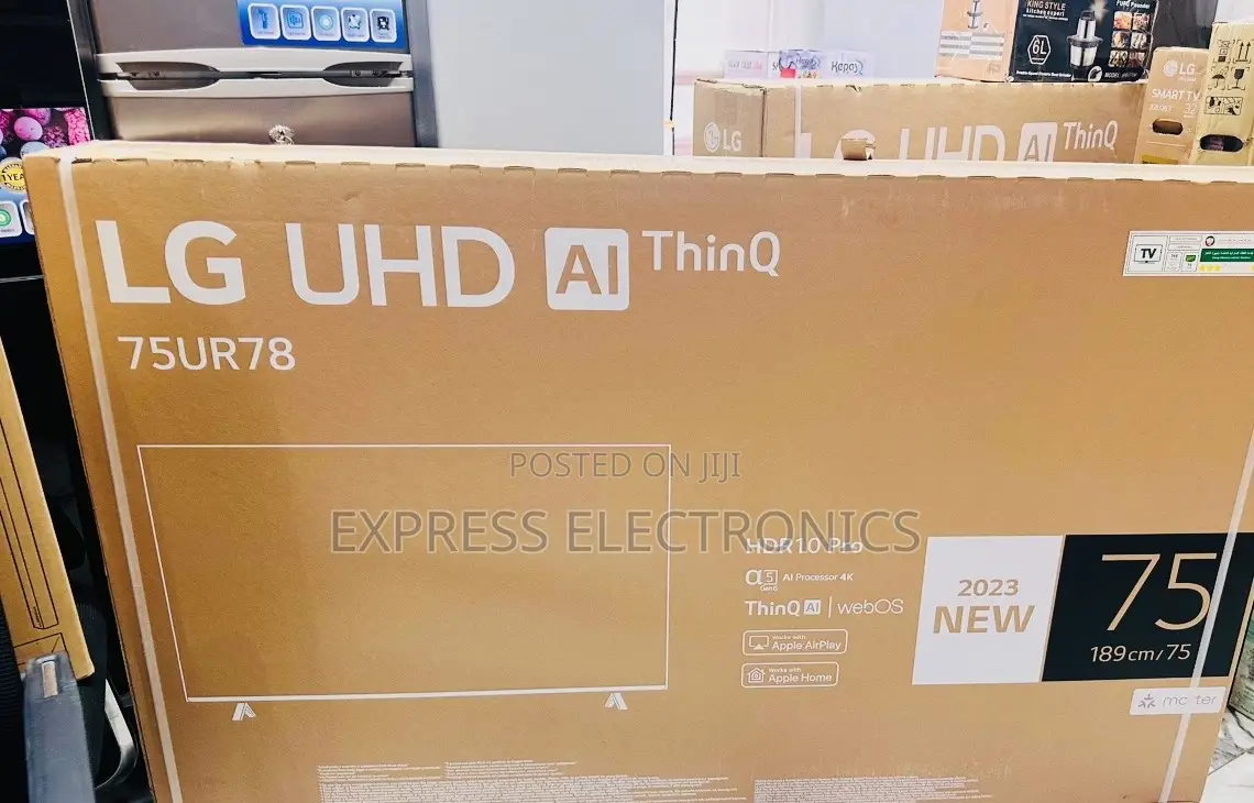 75”UR78 UHD Smart Glossy Sleek Slim LED LG TV. 
