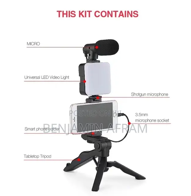 Tripod With Light and Mic