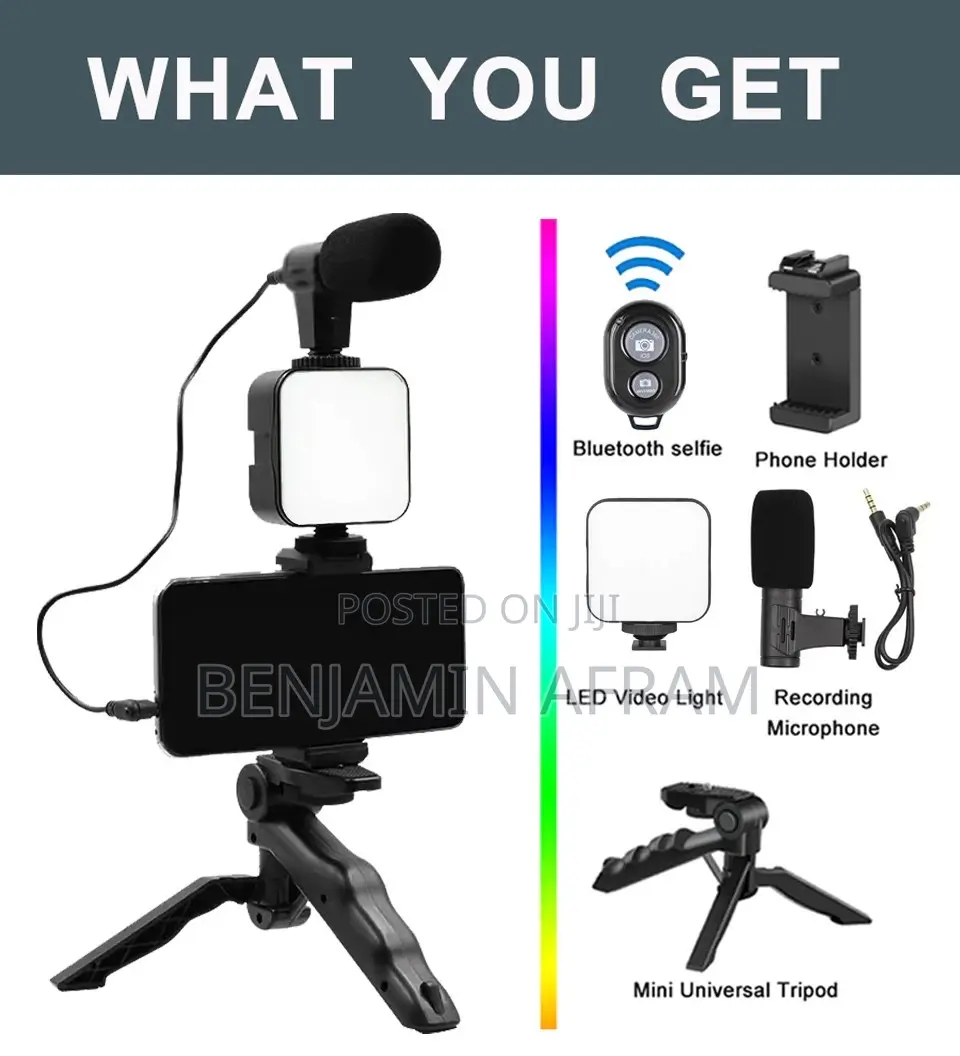 Tripod With Light and Mic