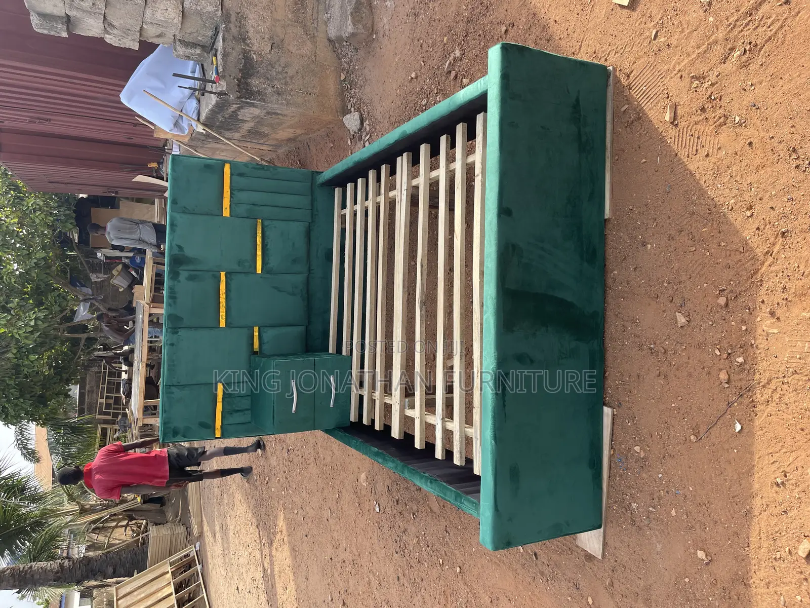 Double Bed Frame and Side Drawer