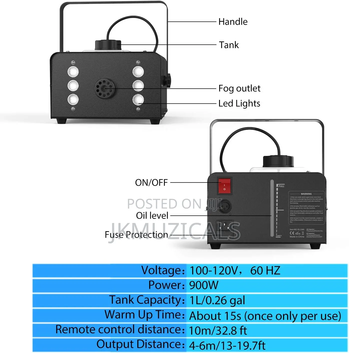 900w_ RGB Led_ Smoke _ Fog Machine