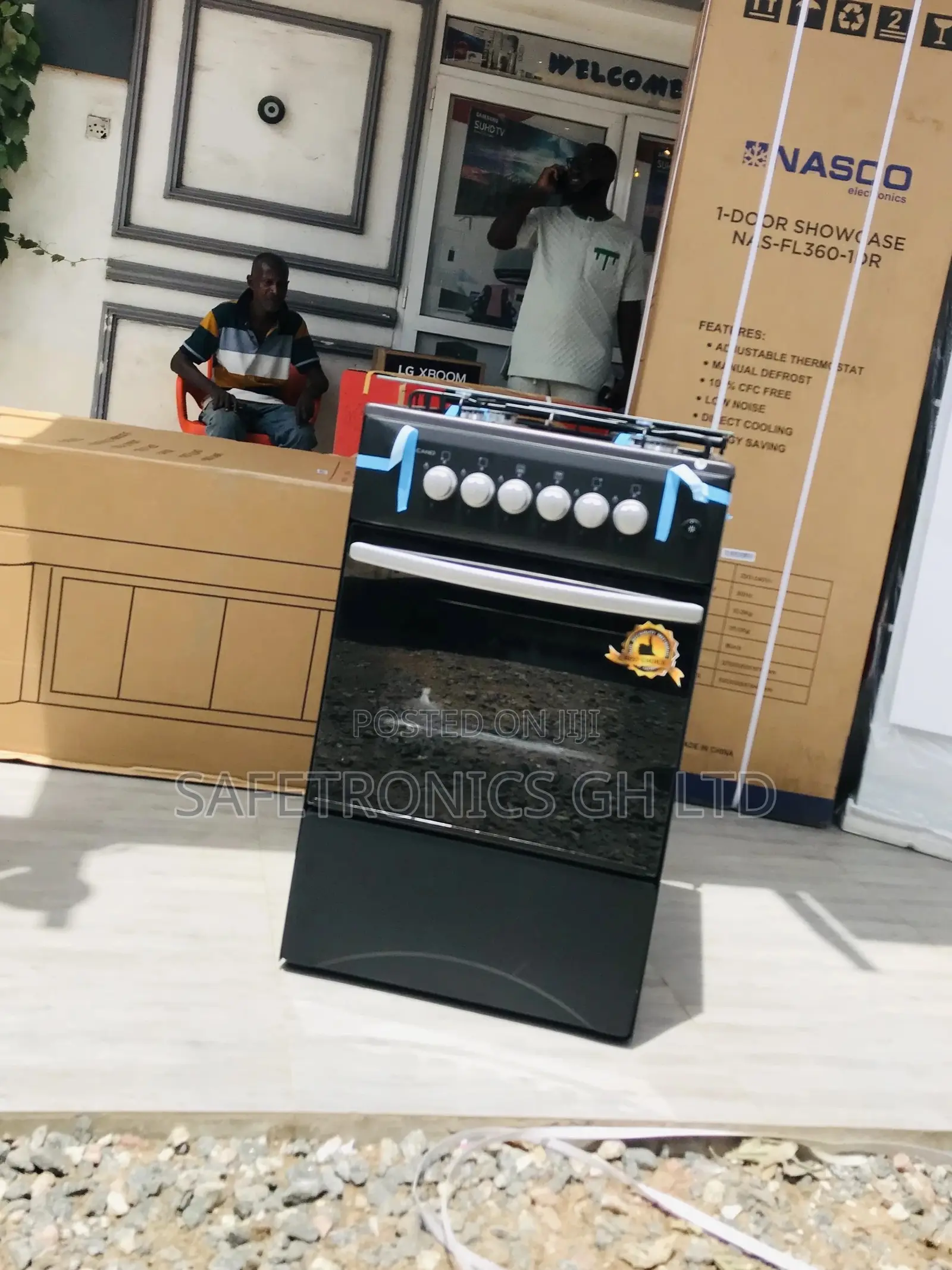 Oven With Grill Volcano Glass Lid 50x50 4 Gas Burner