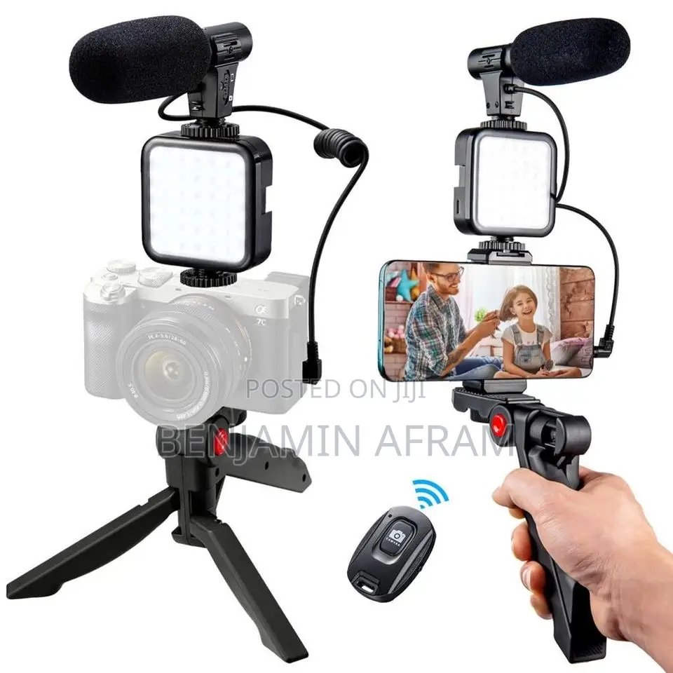 Tripod With Light and Microphone AY-49