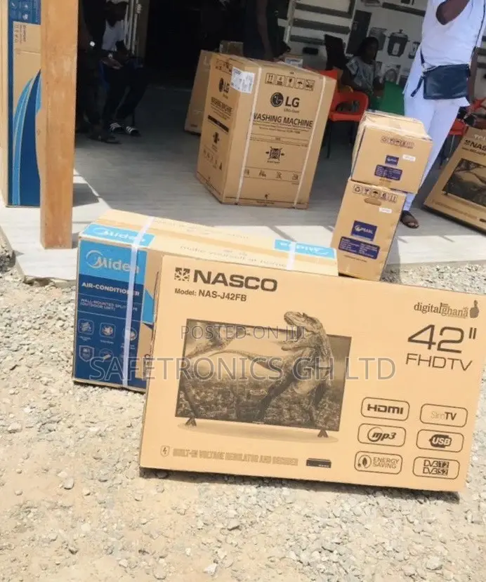 Glossy Black Nasco Satellite Digital 42 Inches Led Tv