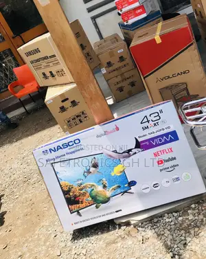 Glossy Electric 43 Inches Smart Led Black Nasco Tv