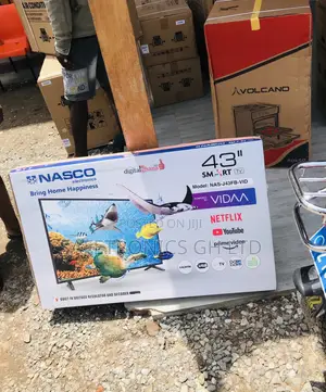 43 Inches Glossy Black Nasco Electric Smart Led Tv