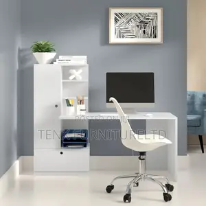 Computer Desk / Whitte / Off-White (Action)