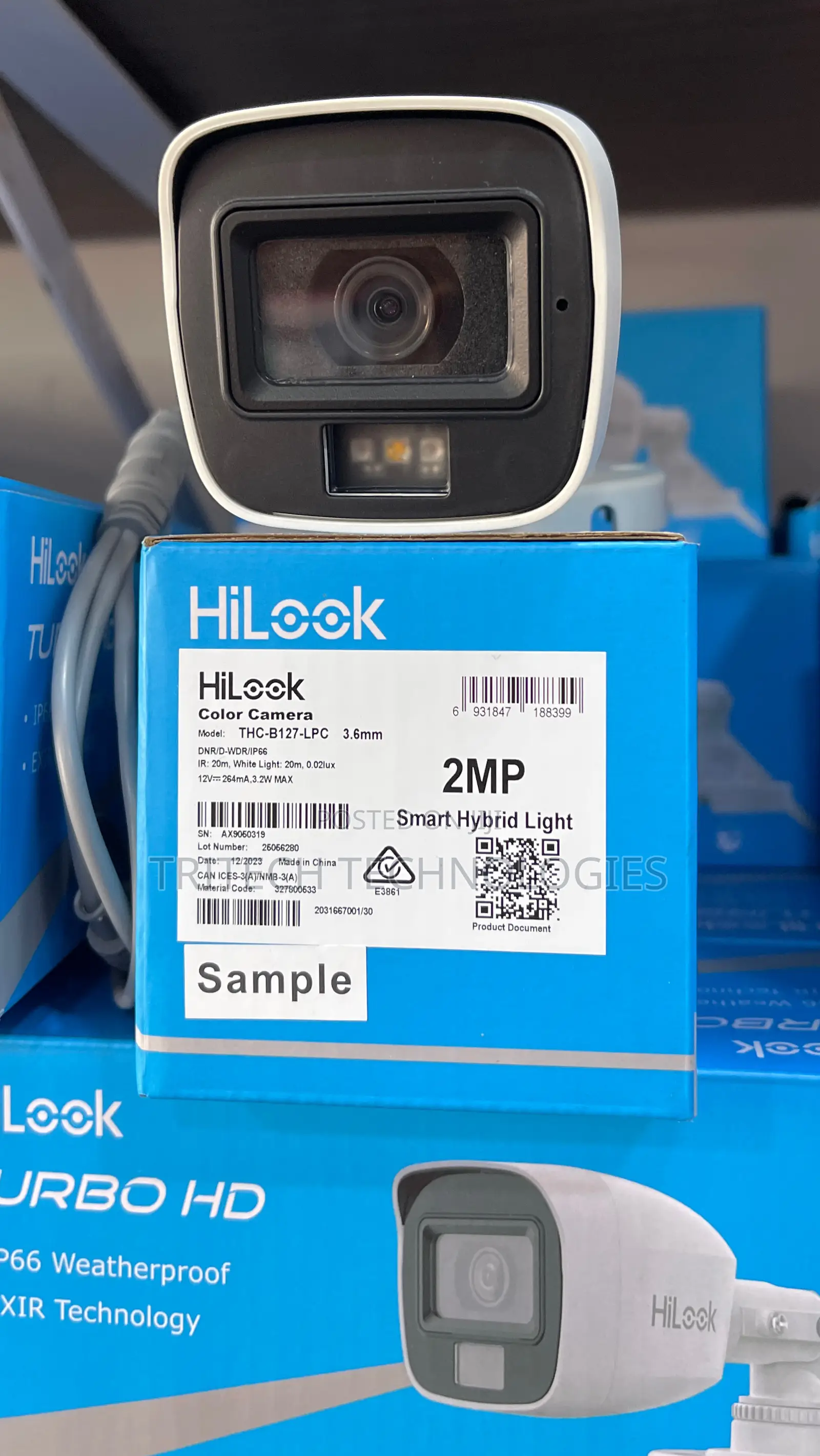 Hilook 2mp Full Color Without Sound Fixed Mini Bullet Camera