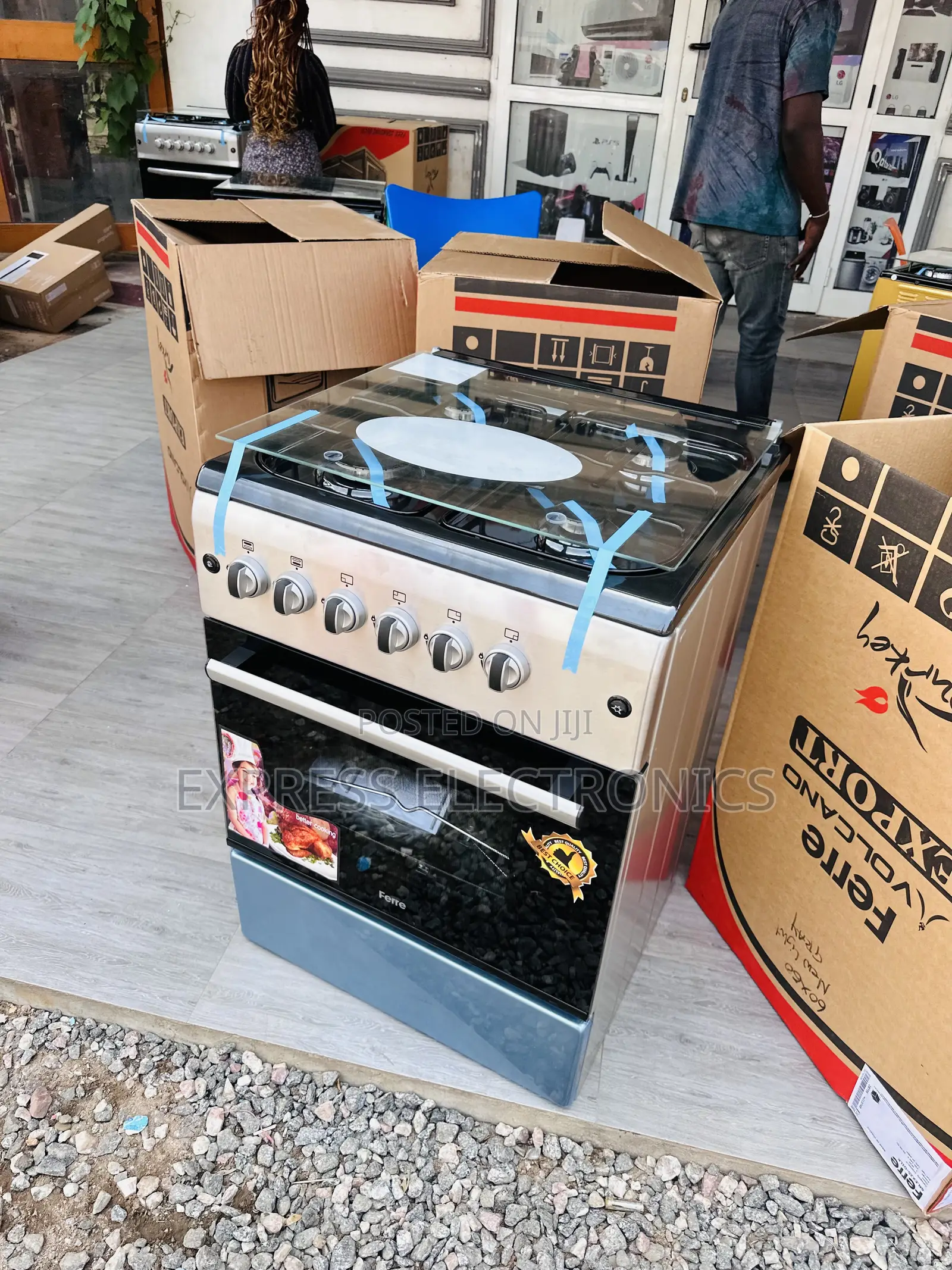 Zealous Sleek Sliver Gas Oven Grill 4burner 60/60 New Line
