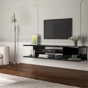Floating Tv Stand for TVS Up to 65inch (Black)