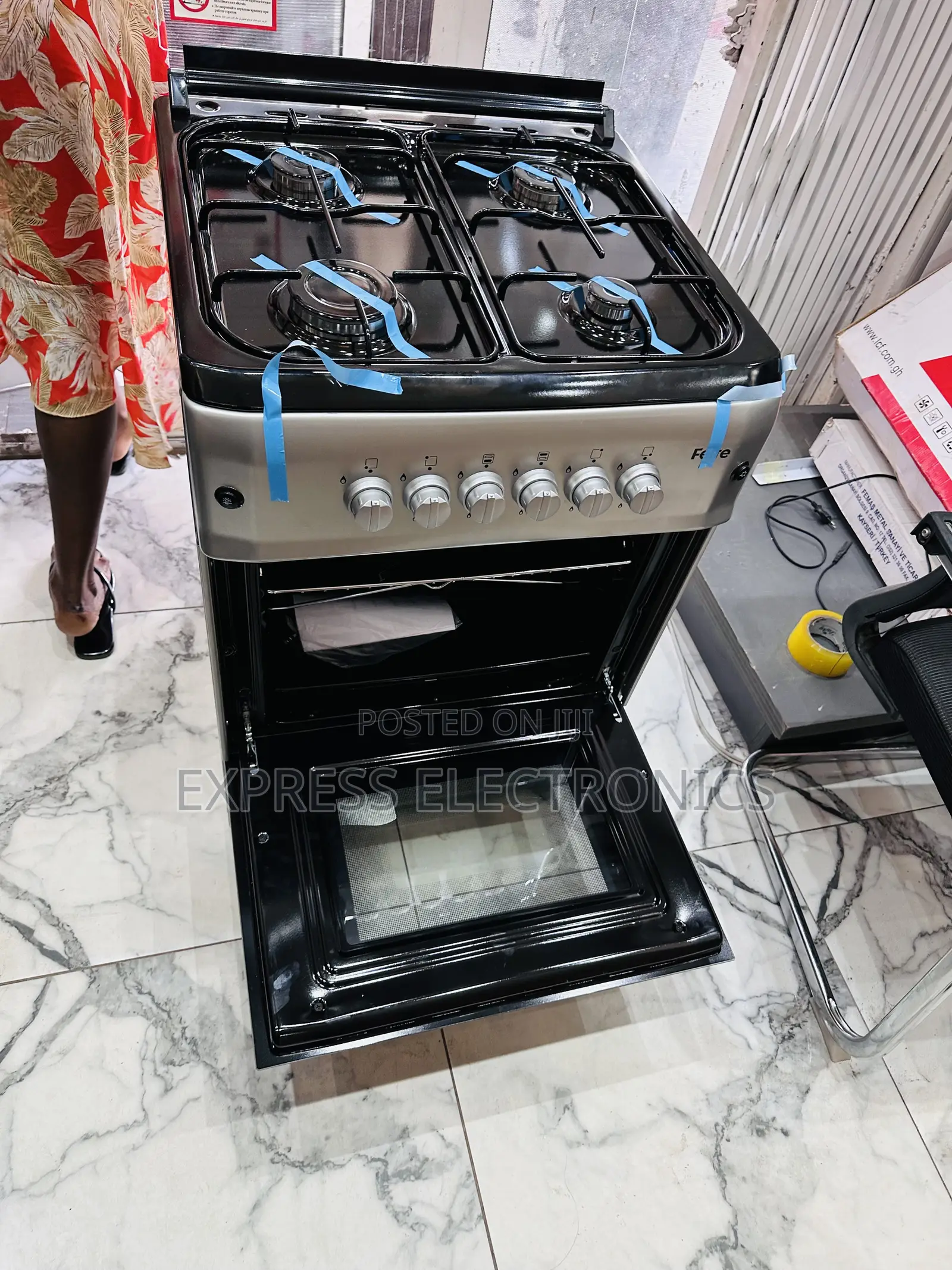 High Quality Slim 4burner Gas Cooker Oven 60/60