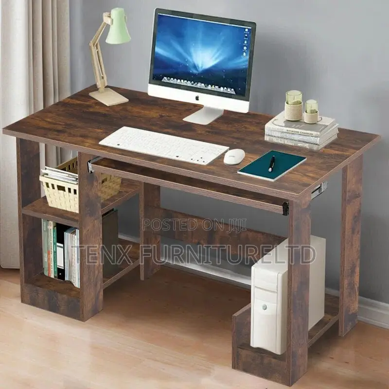 Computer Desk With Shelves (Mixedcolours)