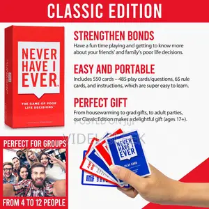 Never Have I Ever Game Card