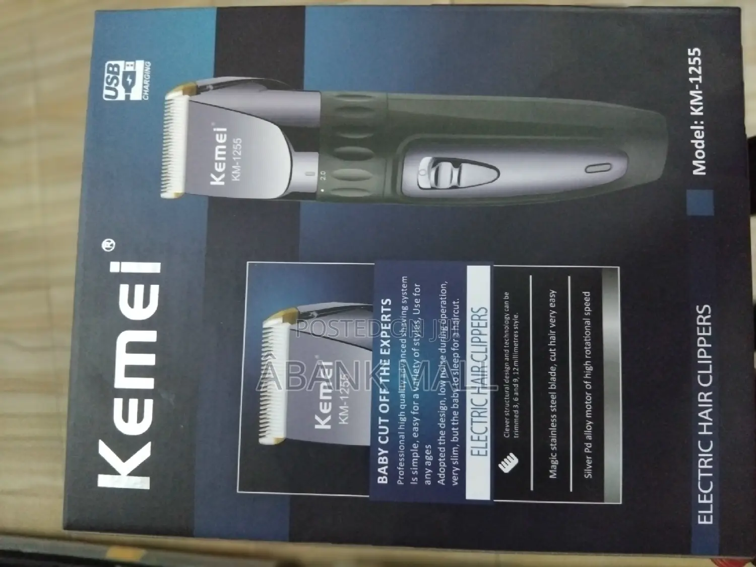 Electronic Hair Clipper (KM1255)