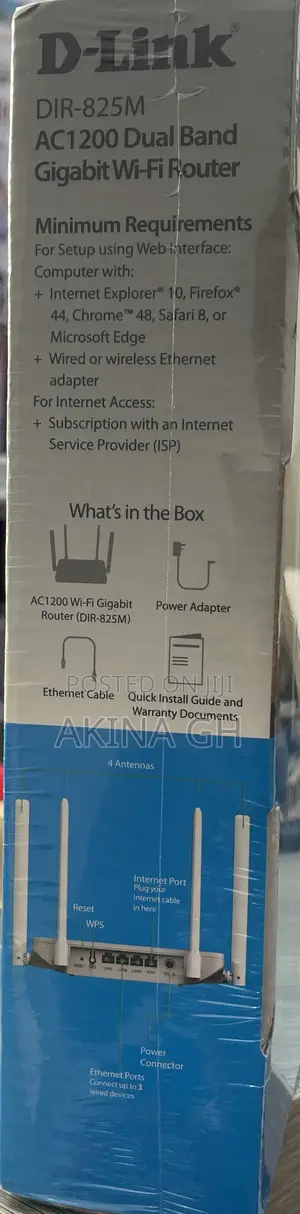 Dlink Ac1200 Dual-Band Gigabit Router Dir-825m
