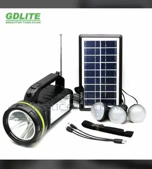 GDLITE Solar and Rechargeable Light With Bluetooth Speaker