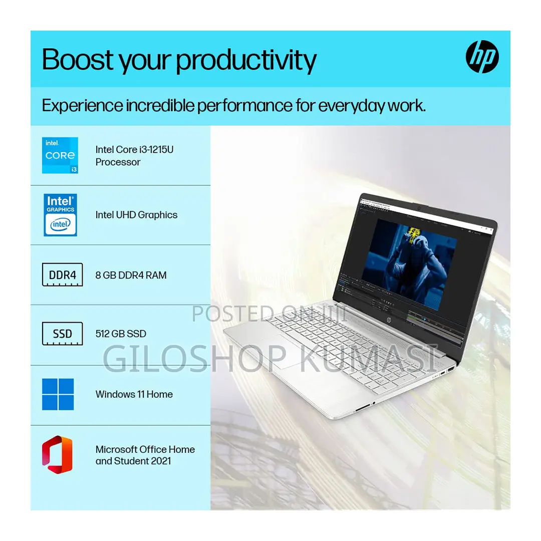 New Laptop HP 15 8GB Intel Core I3 SSD 512GB