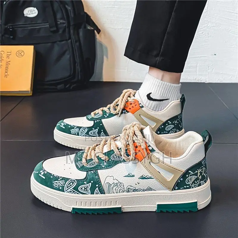 Men's Breathable Canvas Shoes for Male Students Style Trendy