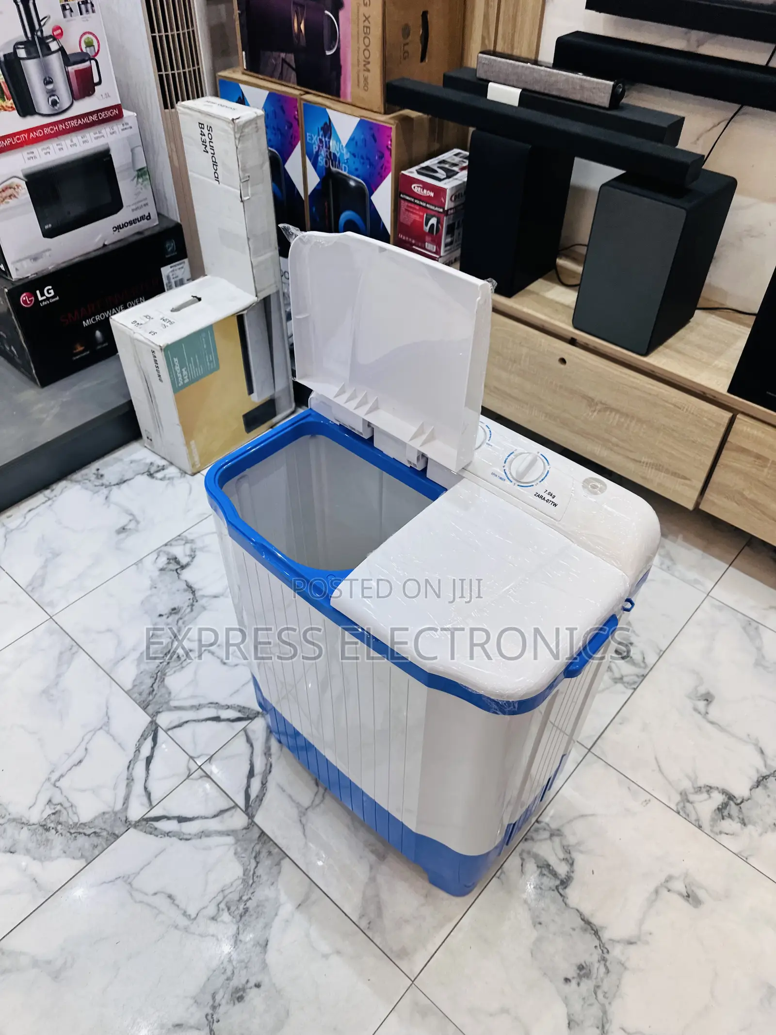 Washing Machine 7kg Topload Zara White and Blue