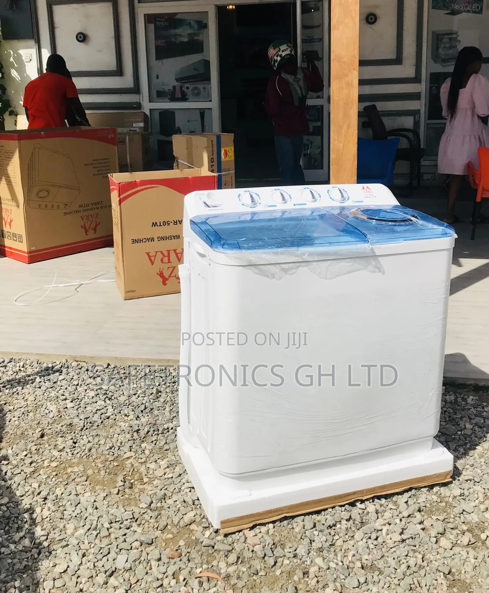 White/Blue 11kg Topload Semiautomatic Zara Washingmachine