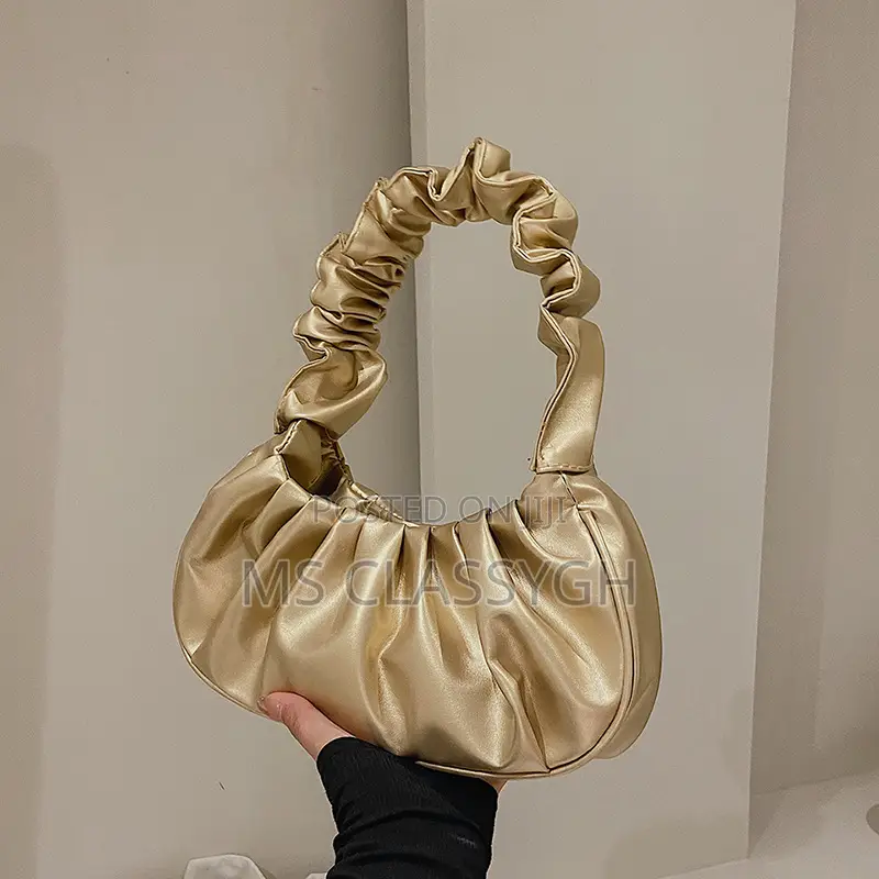 Solid Colors Cloud Pleated Bag Simple Women's Armpit Bag