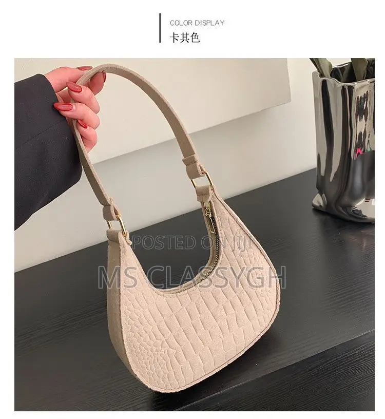 Trendy Stone Pattern Underarm Bag Casual Shoulder Handbag