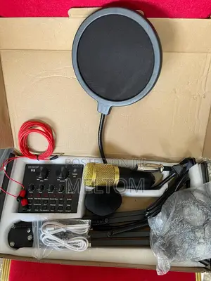 Legendary V8 Studio Condenser Microphone With Live Soundcard