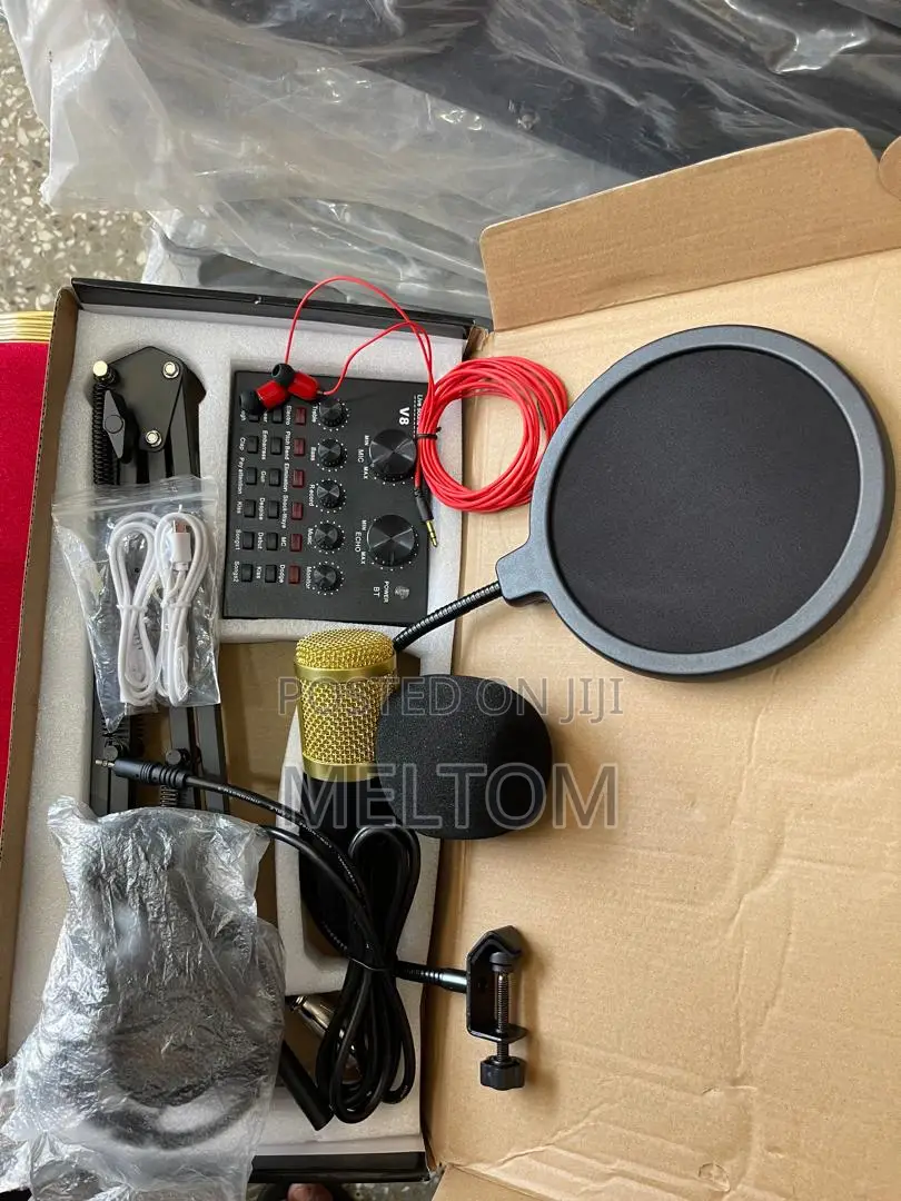 Legendary V8 Studio Condenser Microphone With Live Soundcard