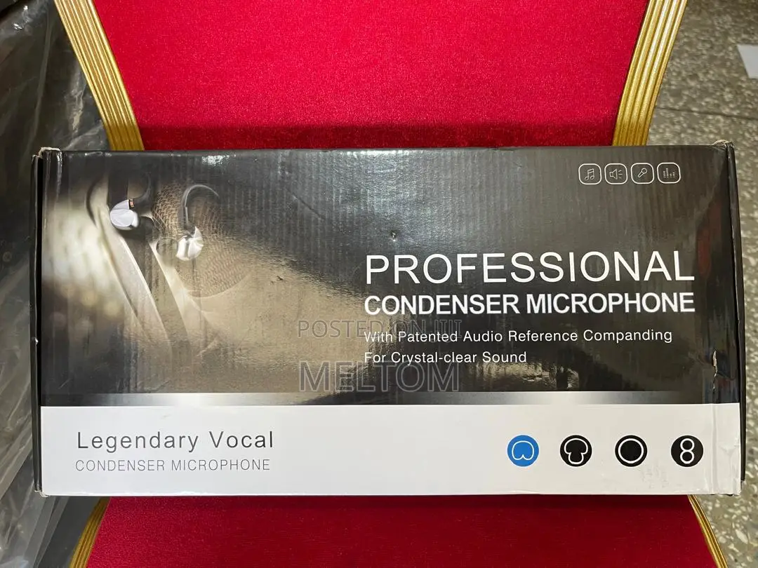 Legendary V8 Studio Condenser Microphone With Live Soundcard