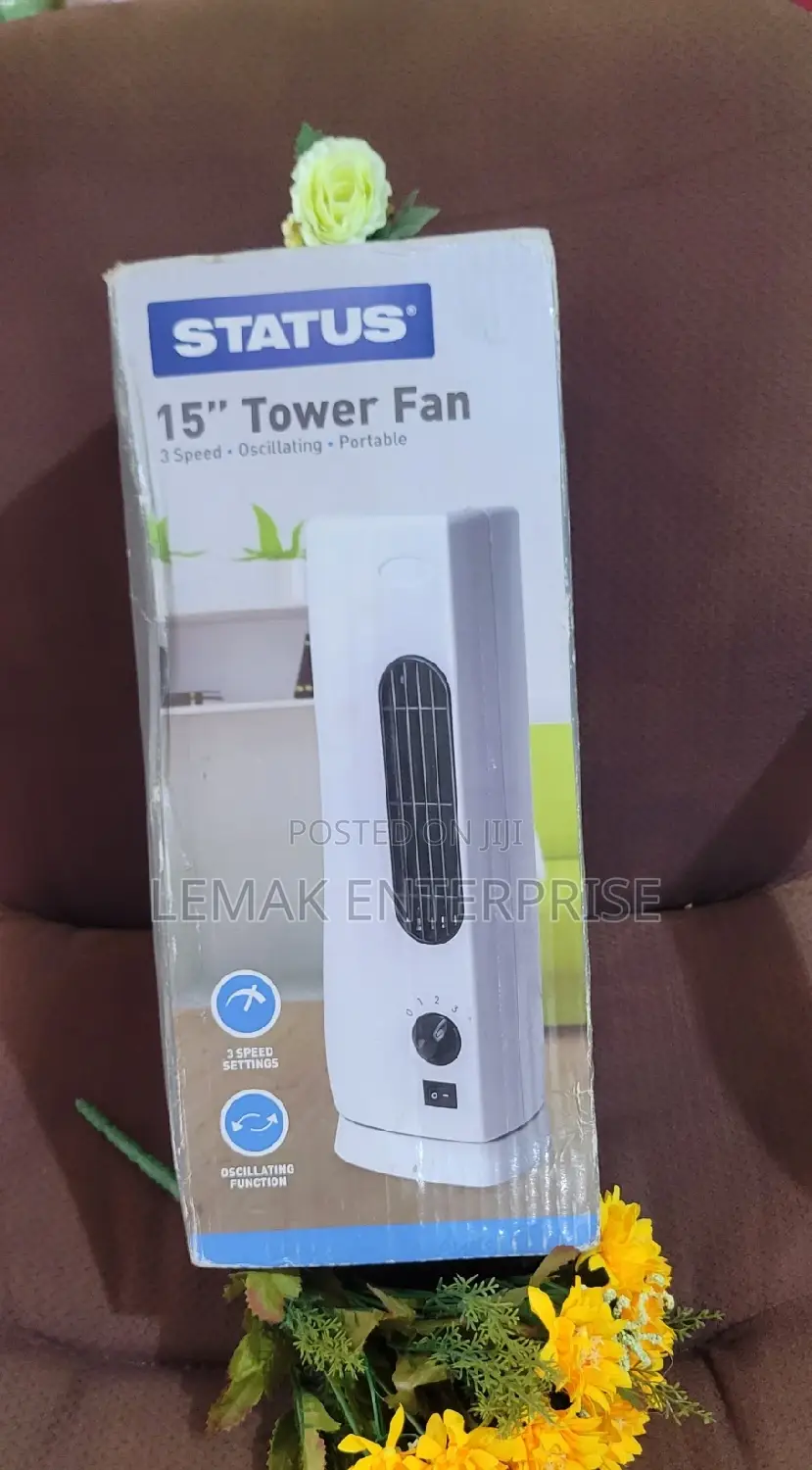 15-Inch Status Potable Tower Fan