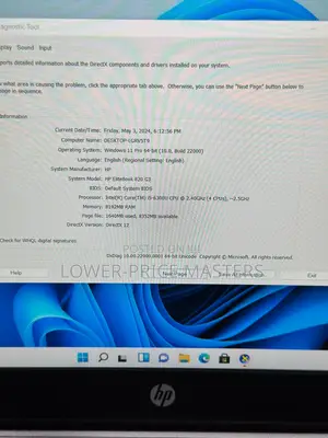 New Laptop HP EliteBook 820 G3 8GB Intel Core I5 SSD 256GB