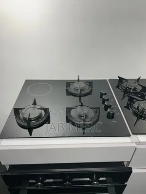 4 Burners, Gas 3 and Electric 1 Combination Hob Black New