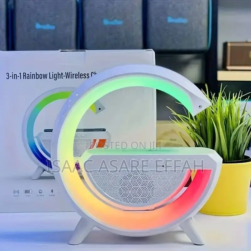 3 in 1 Rainbow Light Wireless Charger Bluetooth Speaker