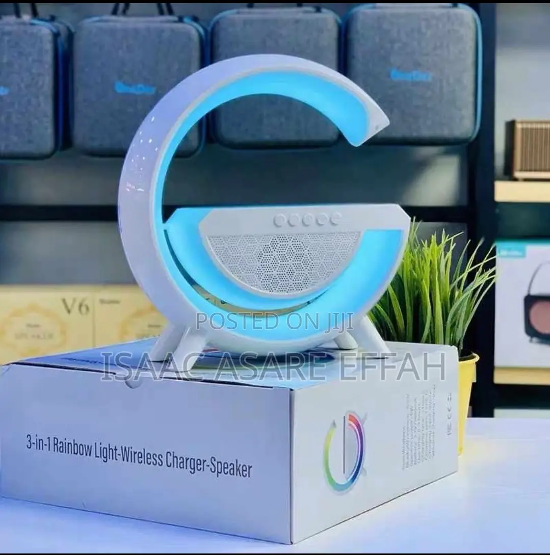3 in 1 Rainbow Light Wireless Charger Bluetooth Speaker