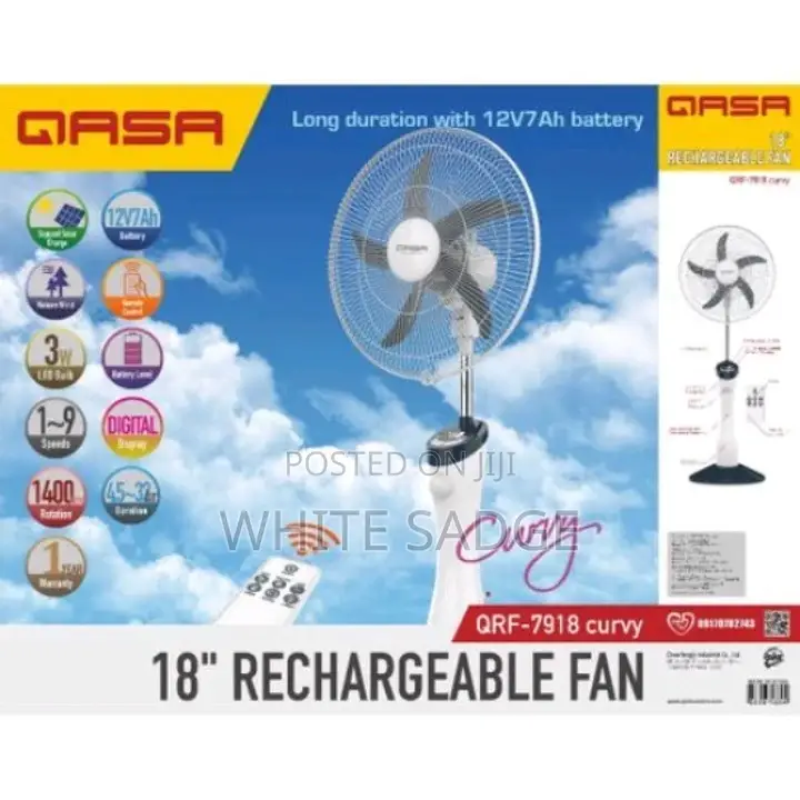 QASA Rechargeable Floor Fan
