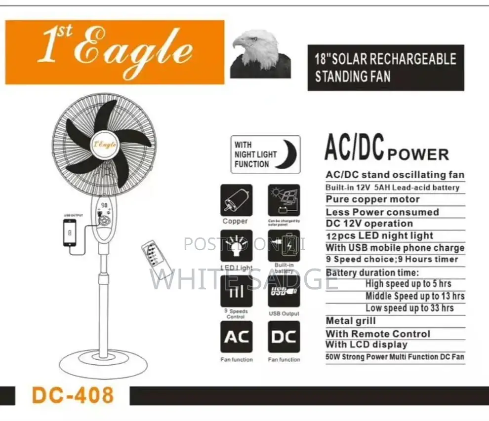 1st Eagle Rechargeable Floor Fan