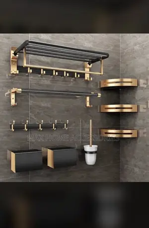 Black and Gold Bathroom Accessories