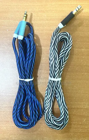 Aux Cable Jack to Jack Pin to Pin Mesh Cable | 1.8m