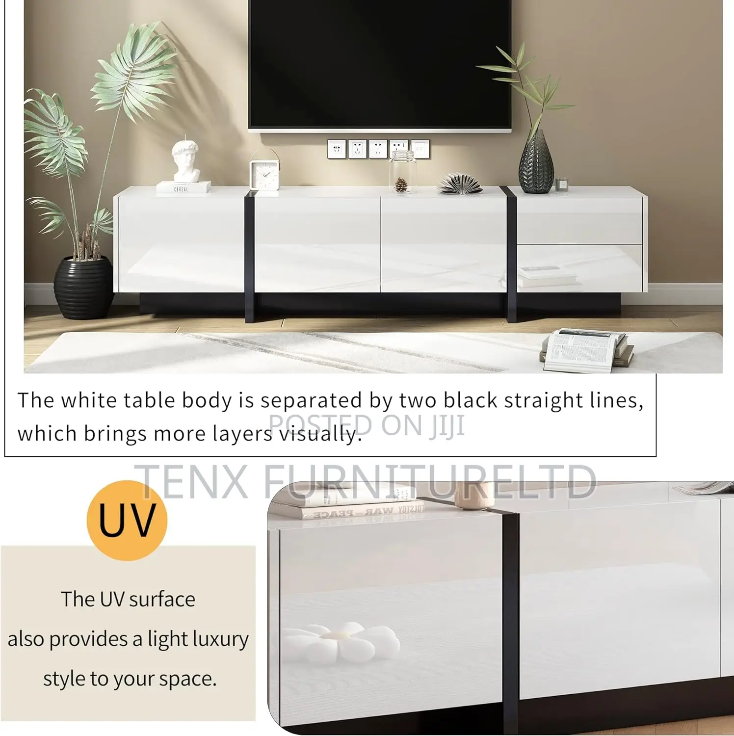 Tv Stand (Oaktree ) Up to 80" Modern