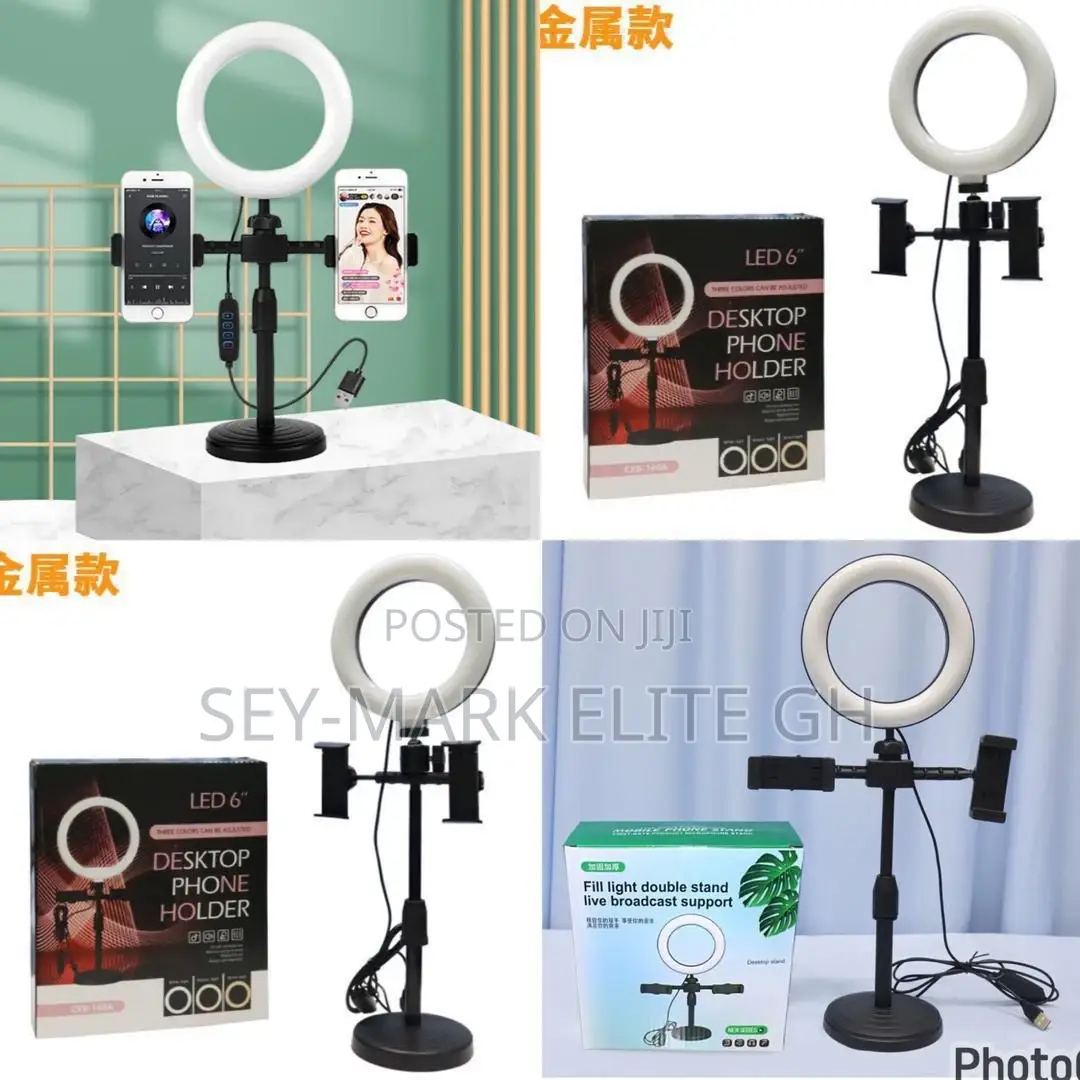 Desktop Ring Light With Double Holder