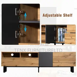 Tv Stand With (3 Cabinets )