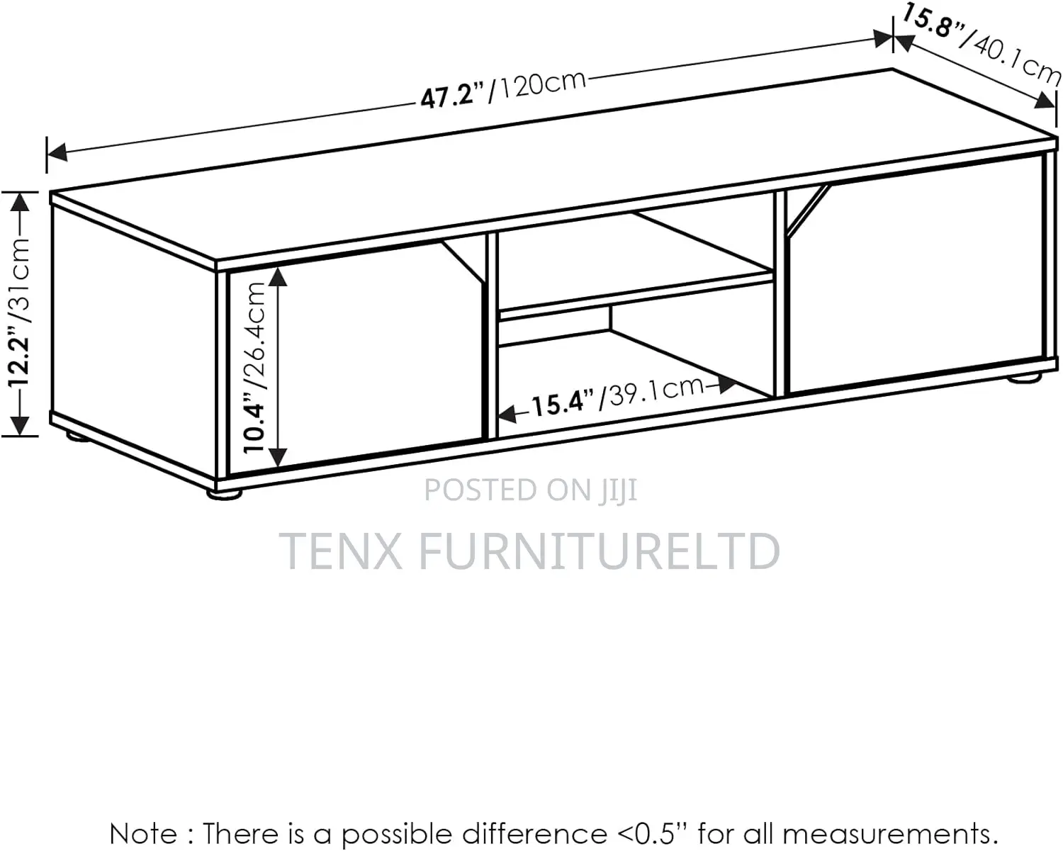 Tv Stand (French Oak Grey)