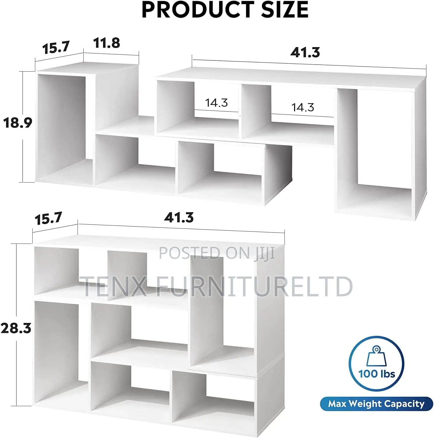 Tv Stand (With Storage Shelves)