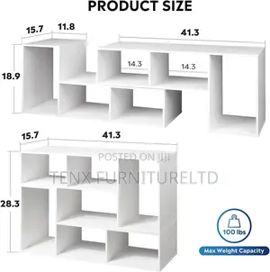 Tv Stand (With Storage Shelves)