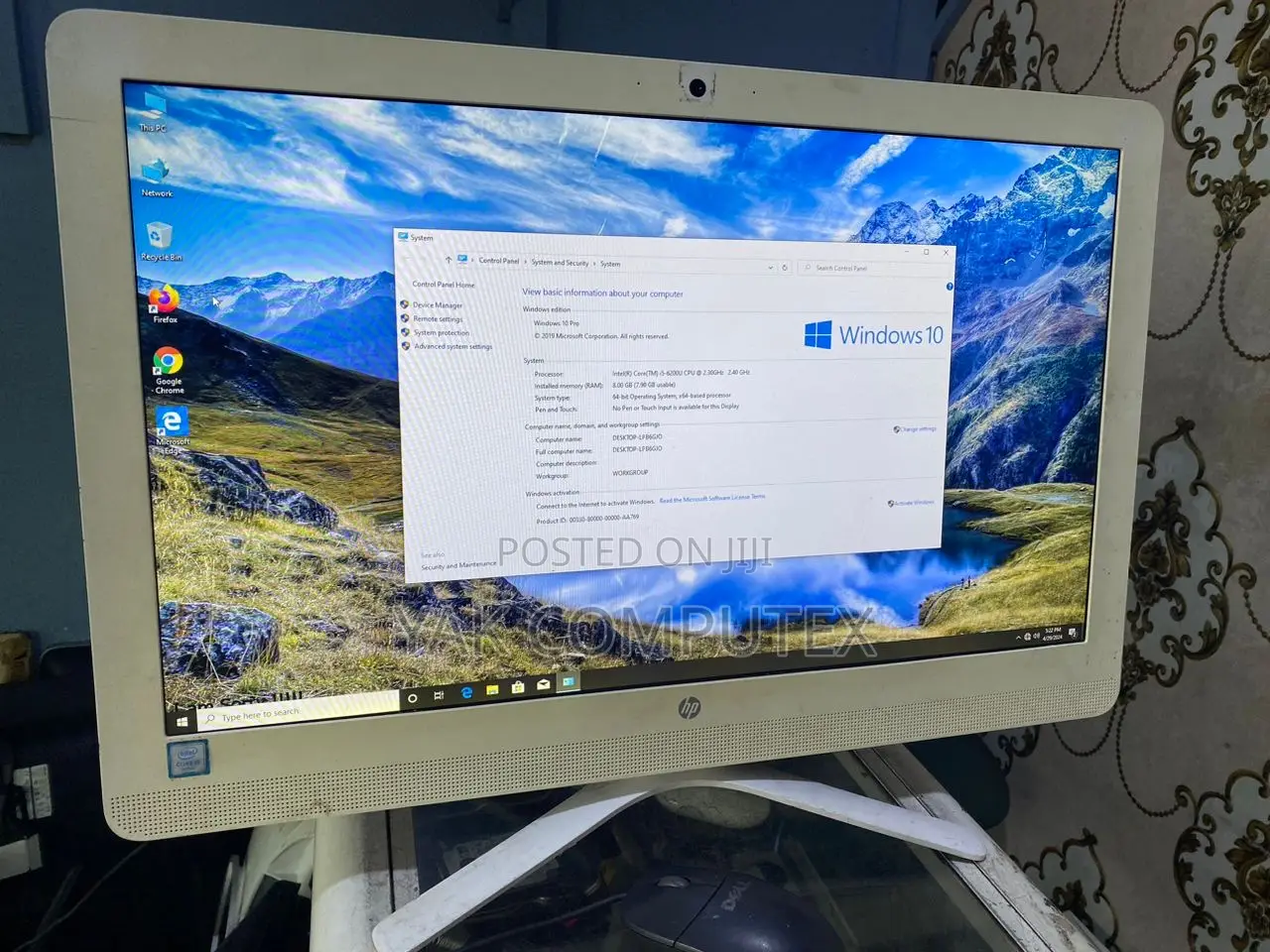 Desktop Computer HP AiO 22 8GB Intel Core I5 SSHD (Hybrid) 1T