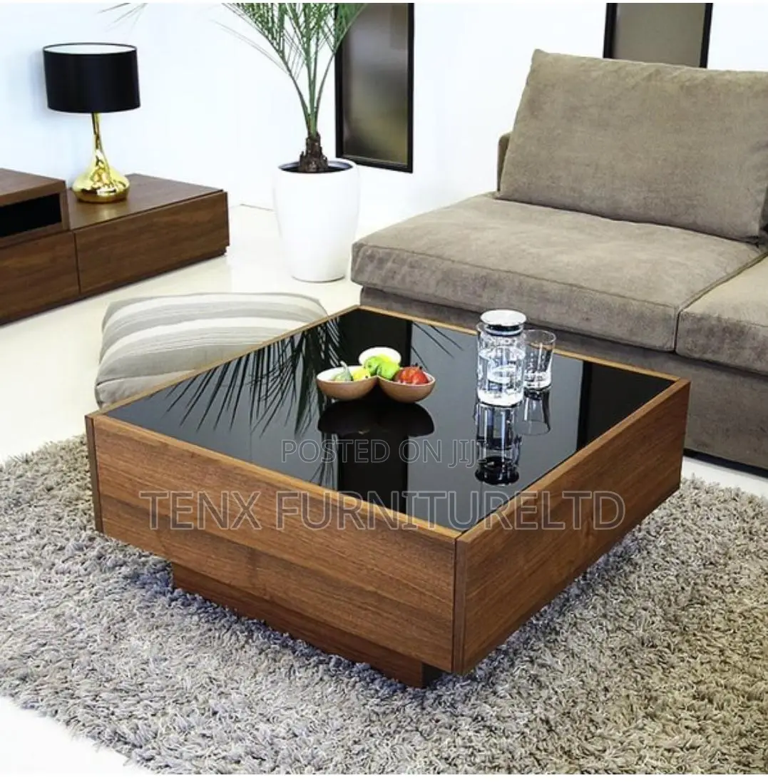 Coffe Table (Tempered Dark Glasss Top)