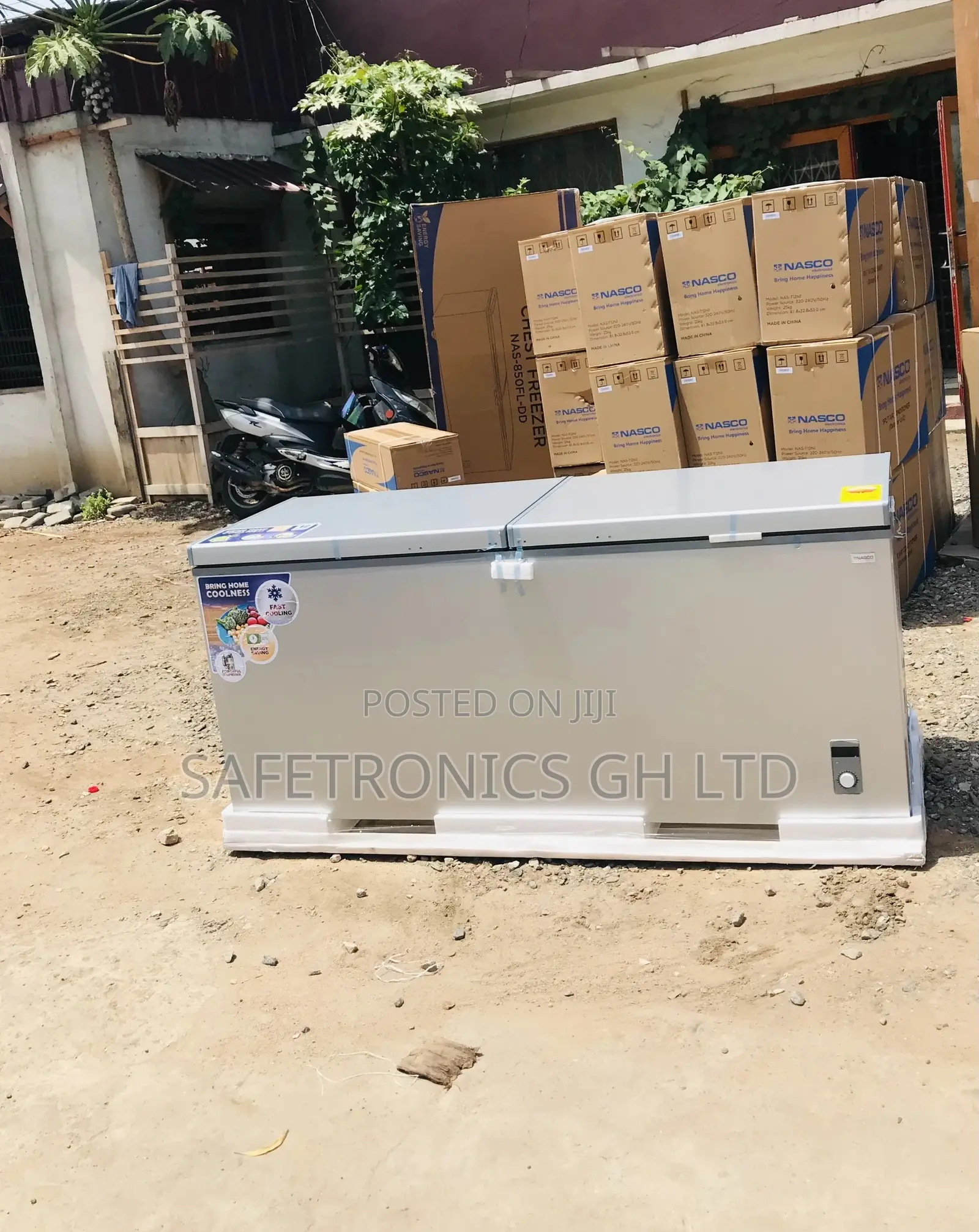 Electric Gray Nasco Nas-850fl-Dd Doubeldoor Chestfreezer